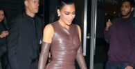 Kim K Wore Her Fendi x SKIMS Dress Out On The Town…And It Broke