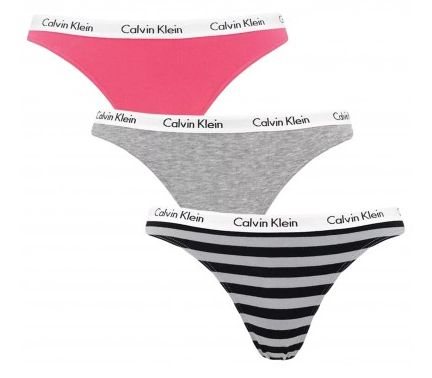 Tanga Calvin Klein - 3 pack - Carousel Cotton Stretch